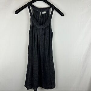 Firth halter neck linen black dress w pockets lagen look
Size XS
